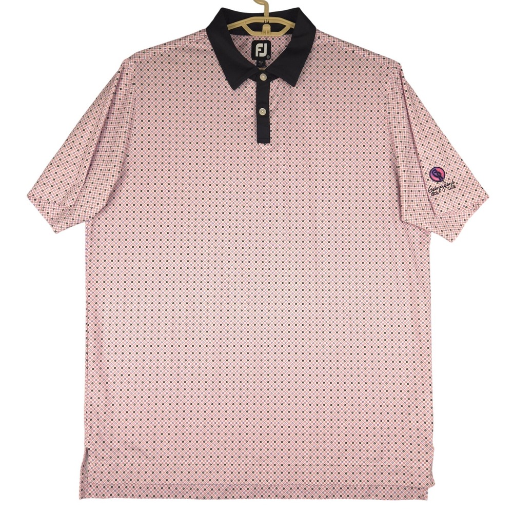 FootJoy XL Golf Polo‎ Shirt Gainey Ranch Club Pink Pattern Menswear